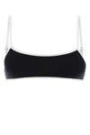 Miu Miu Top Bikini In Nylon Stretch Blu Notte  Donna In Blue