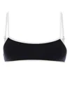 Miu Miu Top Bikini In Nylon Stretch Blu Notte  Donna