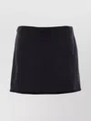 Miu Miu Midnight Blue Wool Mini Skirt In Black