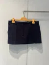 Miu Miu Milano Rib Knit Miniskirt In Black