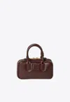 Miu Miu Mini Arcadie Padded Leather Handbag In Brown