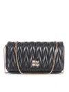 Miu Miu Mini Bag In Nappa Matelasse` In Black