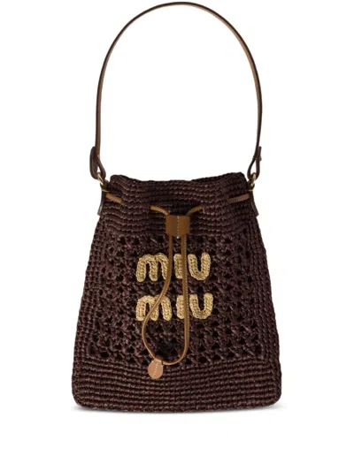 MIU MIU MINI CROCHET BUCKET BAG