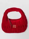 Miu Miu Mini Cross-body Bag Top Handle In Red