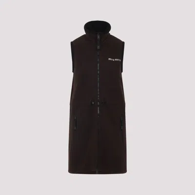 Miu Miu Mini Dress In Brown