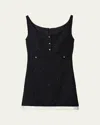 Miu Miu Mini Dress In Nero