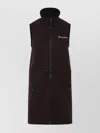 Miu Miu Mini Dress With Drawstring Waist And High Collar In Animal Print