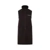 Miu Miu Mini Dress With Drawstring Waist And High Collar In Multi