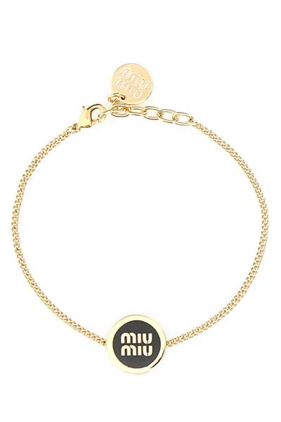 Miu Miu Mini Gold Metal Bracelet