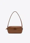 Miu Miu Mini Leather Shoulder Bag In Brown