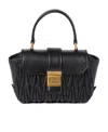 Miu Miu Black Leather Handbag In Black