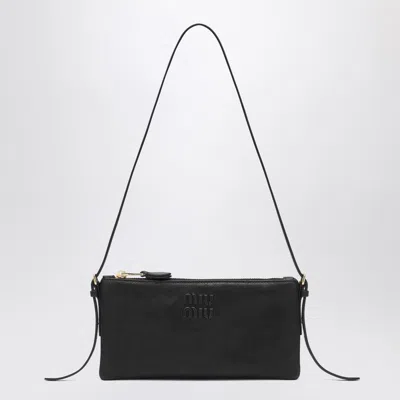 Miu Miu Mini Pouch Black In Nappa Women