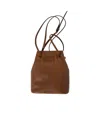Miu Miu Mini Logo-embossed Bucket Bag In Brown
