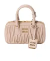 Miu Miu Double Handle Shoulder Bag In Nude