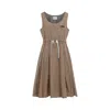 Miu Miu Mini Silk Dress Waist Drawstring