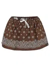 Miu Miu Mini Skirt In Brown