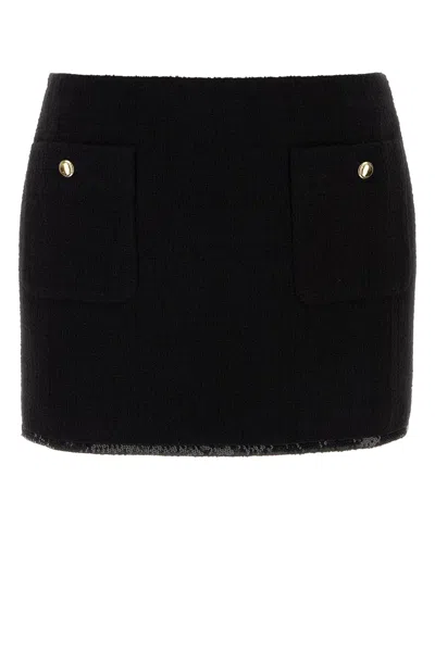 Miu Miu Mini Skirt In Nero