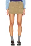 Miu Miu Mini Skirt In Olive