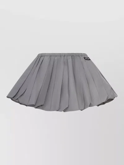 Miu Miu Mini Skirt Pleated Design Fashion Piece In Brown