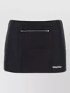 Miu Miu Mini Skirt With Front Zip Pocket