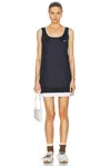 Miu Miu Mini Tank Dress In Blue & Bianco