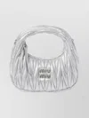 Miu Miu Mini Tote Bag Adjustable Strap In Silver