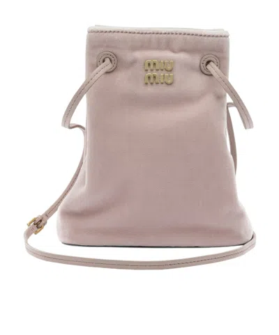 Miu Miu Mini Velvet Crossbody Bag In Pink