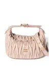 Miu Miu Quilted Nappa Leather Tote Bag In Nude
