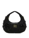 Miu Miu Women Black Duchesse Mini Wander Handbag In Black