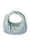 Miu Miu Mini Wander Tote Bag In Blue