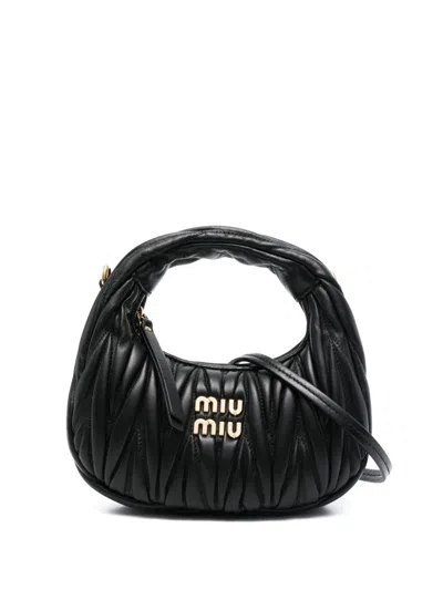 Miu Miu Mini Wander Tote Bag In Schwarz