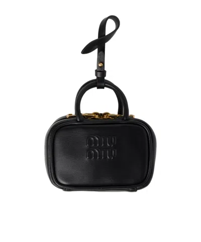 Miu Miu Miniature Bag Pendant In Black
