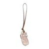 Miu Miu Miumiu Women Miu Ballet Leather Keychain Trick In Neutrals