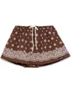 Miu Miu Minirock Mit Paisley-print In Brown