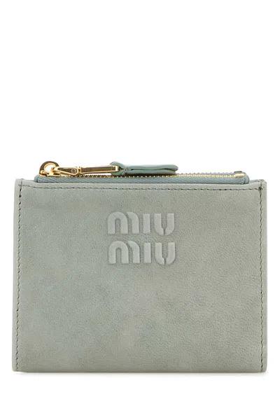 Miu Miu Mint Green Leather Wallet