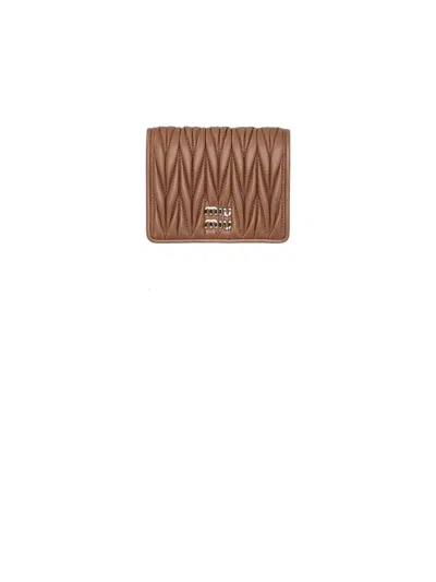 Miu Miu Minuteria Matelasse'miu In Brown