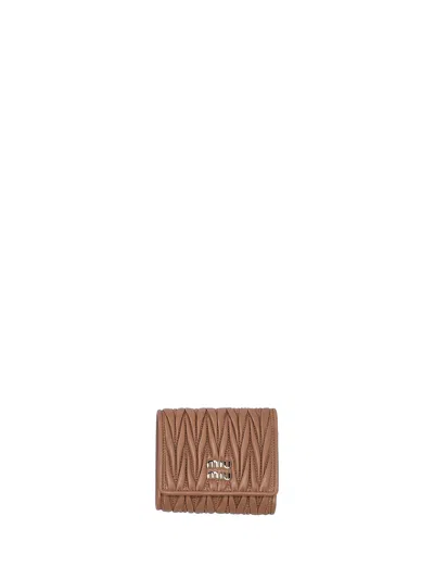 Miu Miu Minuteria Matelasse'miu In Brown
