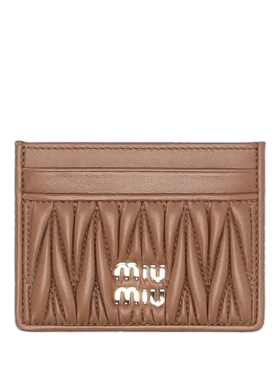 Miu Miu Minuteria Matelasse'miu In Brown