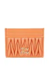 Miu Miu Quilted Purses And Cardholders Collection In Orange