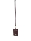Miu Miu Minuteria Logo Lettering Cardholder With Strap In Radica