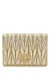 Miu Miu Gold Leather Wallet