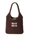 Miu Miu Mittelgrosser Ivy Tote Bag Mit Webmuster
