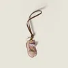 Miu Miu Trick Leather Miu Ballet Keyring Women In Water Lily