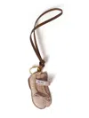 Miu Miu Miumiu Women Miu Ballet Leather Keychain Trick In Ninfea