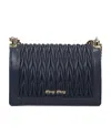 Miu Miu Miu Confidential Logo Shoulder Bag In Blue