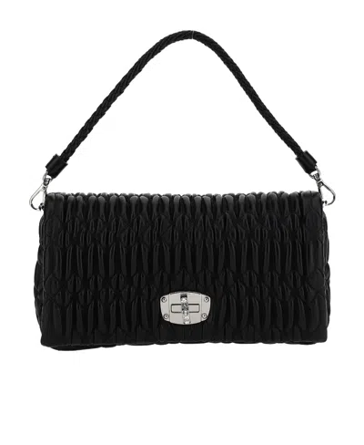 Miu Miu Miu Crystal Bag In Black