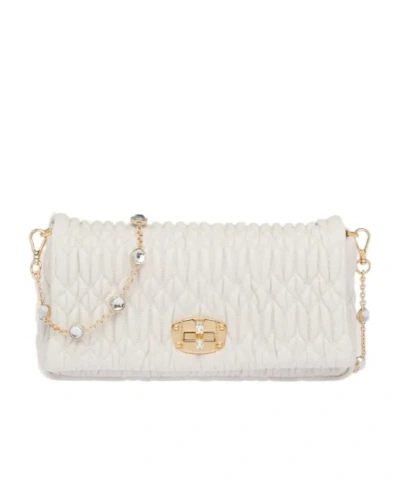 MIU MIU MIU CRYSTAL MATELASSÉ SHOULDER BAG
