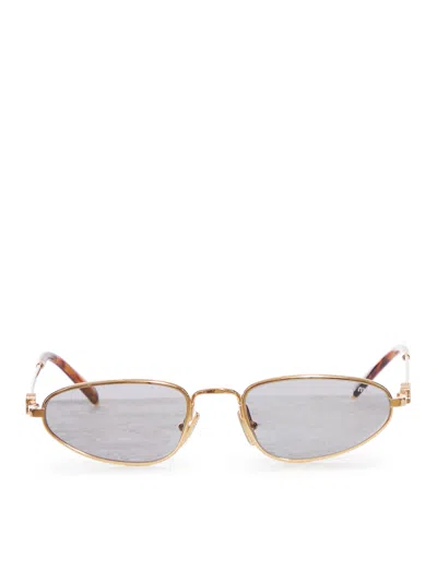 Miu Miu Miu Eyewear Oval Sunglasses In Gold