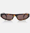 Miu Miu Miu Glimpse Cat-eye Sunglasses In Brown