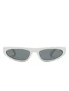 Miu Miu Miu Glimpse Cat-eye Sunglasses In White